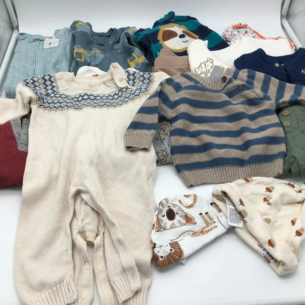 Baby Boys Newborn / 0-3M Fall Winter Clothing BUNDLE One Piece Pajamas Hanna